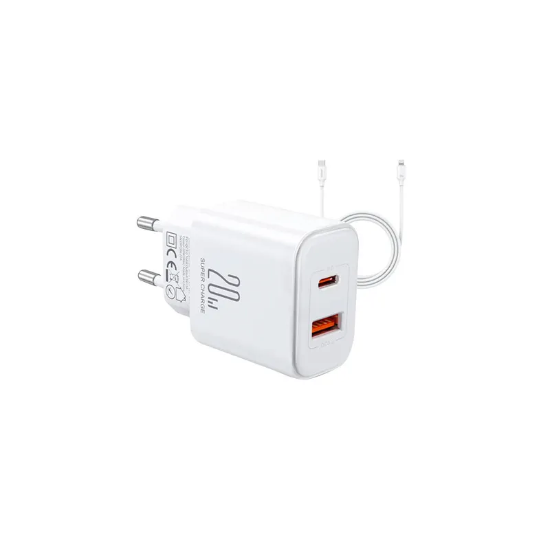 Charger Joyroom JR-TCF05 Flash, 20W + C to L Cable 1m (White)